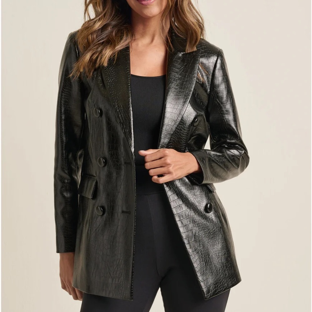 Women's Faux Croc Blazer